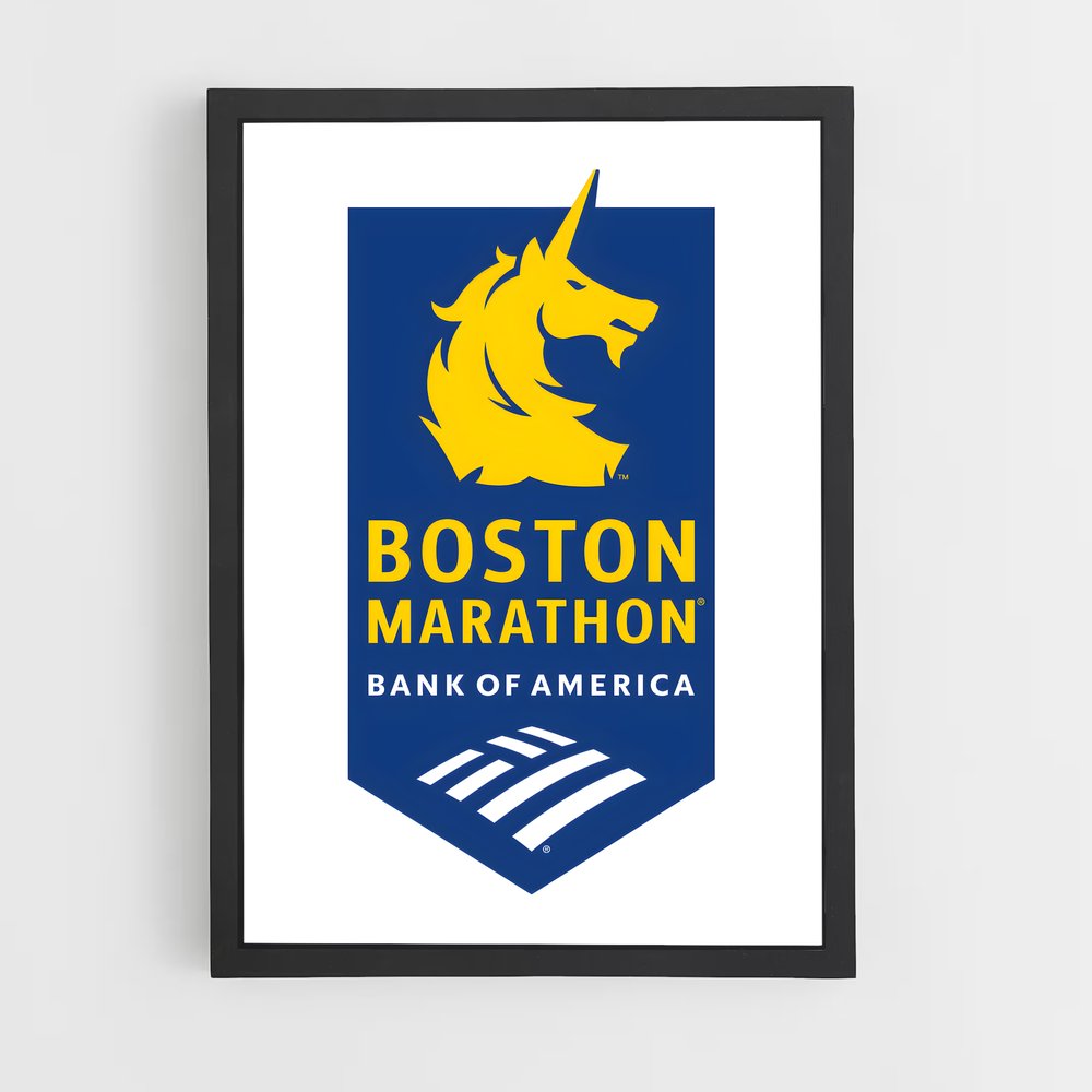 Poster Marathon de Boston – affiche Athlétisme (vue 2)